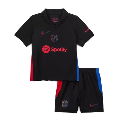 Kids Barcelona Away Soccer Jersey Kits(Jersey+Shorts) 2024/25 - worldjerseyshop