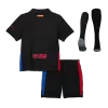 Kids's Barcelona Away Soccer Whole Kits(Jerseys+Shorts+Socks) 2024/25 - Spotify Logo Without Text - worldjerseyshop