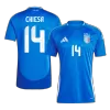 Men's Italy CHIESA #14 Home Soccer Short Sleeves Jersey 2024 - worldjerseyshop