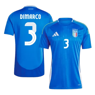 Men's Italy DIMARCO #3 Home Soccer Short Sleeves Jersey 2024 - worldjerseyshop