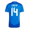 Men's Italy CHIESA #14 Home Soccer Short Sleeves Jersey 2024 - worldjerseyshop